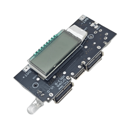 Dual USB 5V 2.1A Power Bank Module with Voltage Display and LED AA312