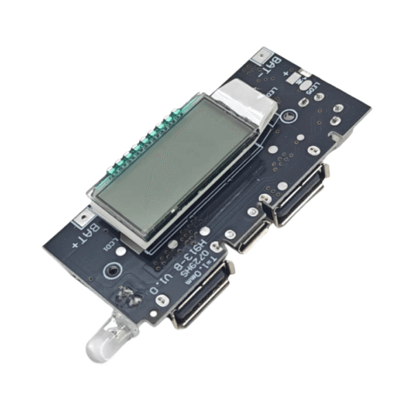 Dual USB 5V 2.1A Power Bank Module with Voltage Display and LED AA312