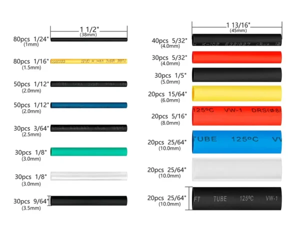 580 Pcs Heat Shrink Tube kit Wire Insulation Sleeve