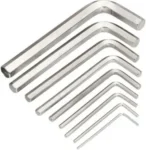 9 PCs Chrome Colured Allen Key/Hex Key