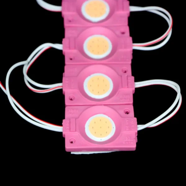 DC 12V 2.4W Coin COB High Brightness Waterproof Injection Module – PINK
