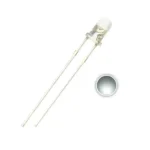 Pack Of 10: 5mm WHITE LED 2 Pin – Clear Lens