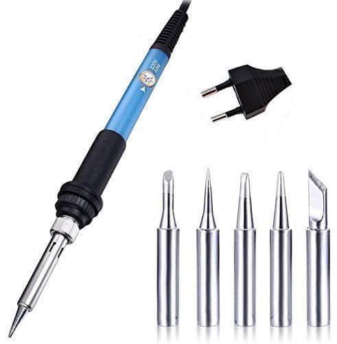 MASTECH: Temperature Controlled 60W Soldering Iron with Pointed Tip