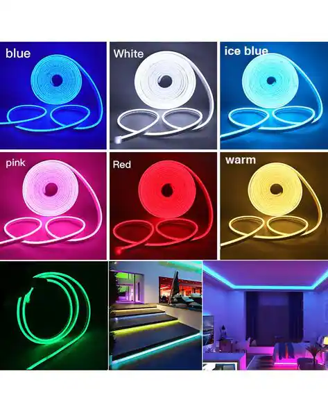 5M Smart RGB Neon LED Strip Lights, App & Remote Control, Music Sync