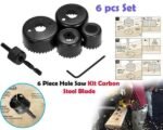 6 Piece Hole Saw Drill Bit Kit