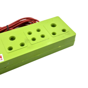 3 Socket Extension Board with 2.5 Meter Wire, 2×3 Pin + 1×2/2 Pin Universal Socket