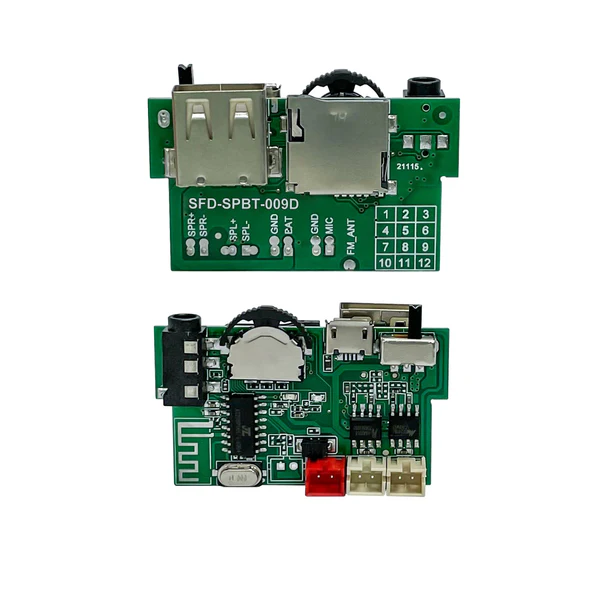 [Type 2]: Dual Channel DIY Stereo Board With Built In Bluetooth, FM,USB,SD-Card Slot, Aux & Amplifier TF Decoder Module