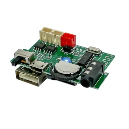 [Type 2]: Dual Channel DIY Stereo Board With Built In Bluetooth, FM,USB,SD-Card Slot, Aux & Amplifier TF Decoder Module
