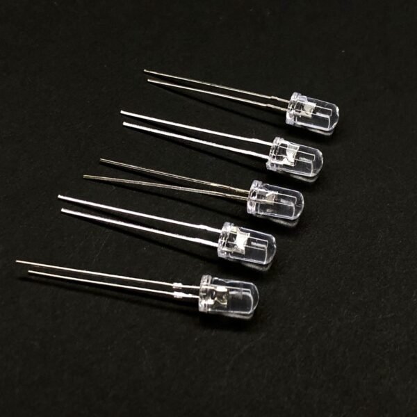 Pack Of 100: 5mm RGB LED 2 Pin Auto Flashing – Clear Lens