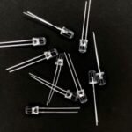 Pack Of 100: 5mm WHITE LED 2 Pin – Clear Lens
