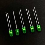Pack Of 100: DIP LED 5mm GREEN Round Top [Diffused Type]