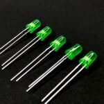 Pack Of 100: DIP LED 5mm GREEN Round Top [Diffused Type]