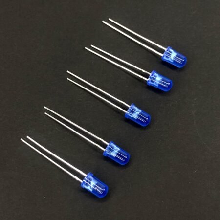 DIP LED 5mm BLUE Round Top [Diffused Type] PACK OF 10