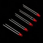 DIP LED 3mm RED Round Top Diffused Type [ PACK OF 10 ]