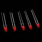 Pack Of 100: DIP LED 3mm RED Round Top [Diffused Type]