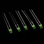 Pack Of 100: DIP LED 3mm GREEN Round Top [Diffused]