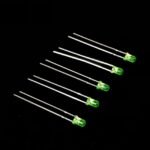 DIP LED 3mm GREEN Round Top Diffused Type [PACK OF 10]
