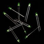 Pack Of 100: DIP LED 3mm GREEN Round Top [Diffused]