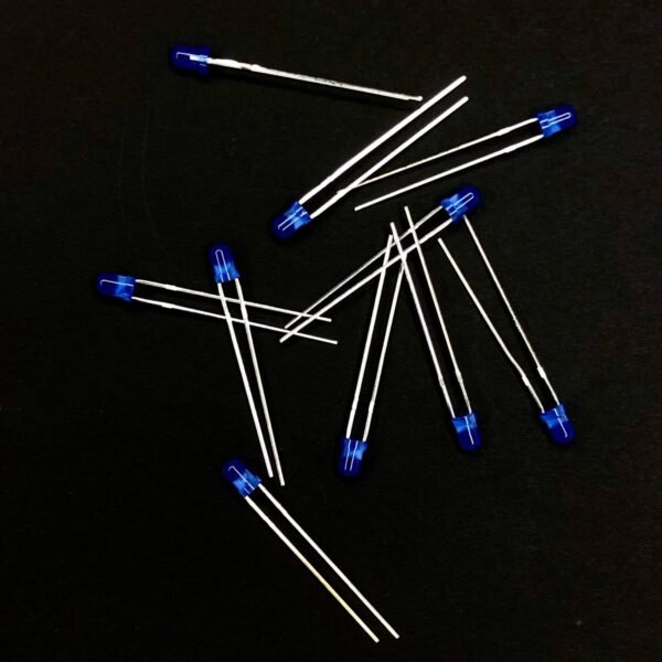 Pack Of 100: DIP LED 3mm BLUE Round Top [Diffused]