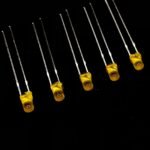 DIP LED 3mm YELLOW Round Top Diffused Type [PACK OF 10]