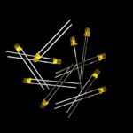Pack Of 100: DIP LED 3mm YELLOW Round Top [Diffused]