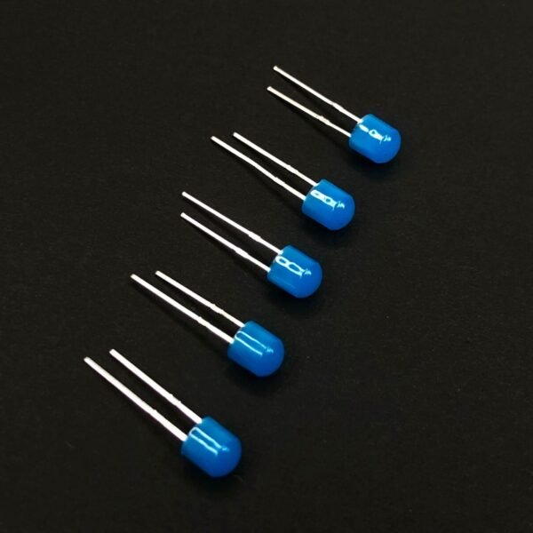 Pack Of 100: 4.8mm 360 Degree BLUE Diffused LED