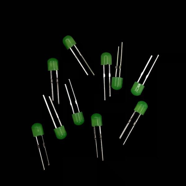 4.8mm 360 Degree GREEN Diffused LED [PACK OF 10]