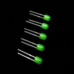 4.8mm 360 Degree GREEN Diffused LED [PACK OF 10]