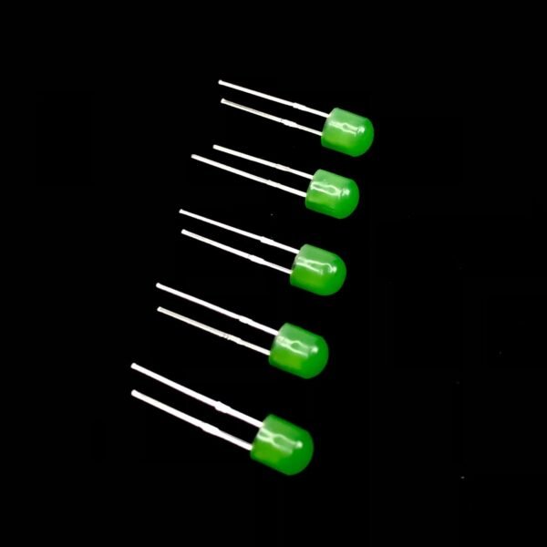 4.8mm 360 Degree GREEN Diffused LED [PACK OF 10]