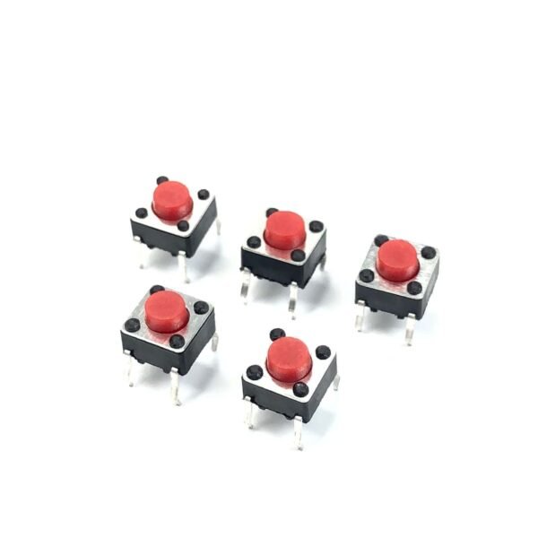6x6x5mm Mini Tactile Push Button Switch – 4Legs [PACK OF 5]