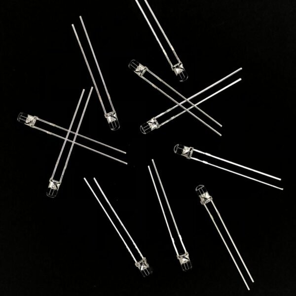 Pack Of 100: 3mm White Led Round Top [Clear Lens]