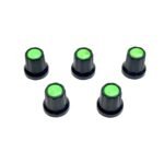 Pack Of 5 – Plastic Potentiometer Knob D Shaft [Green]
