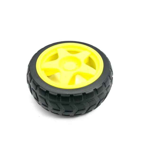 65mm x 28mm Robotic Rubber Tyre Wheel for BO Motors