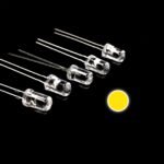 Pack Of 10 – 5mm Yellow LED 2 Pin – Clear Lens