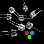 Pack Of 100: 8mm RGB Led Round Top – Clear Lens [Auto Flashing]