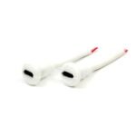 Pack of 5: Micro USB Female Mount Connector With Wire [Type-2]