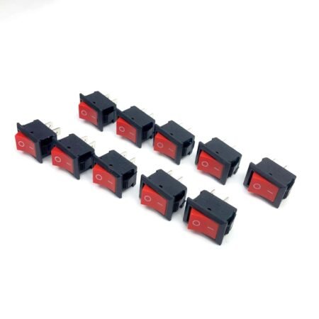 Rocker Switch 2 Pin 6A 250V On-Off SPST – [PACK OF 10]