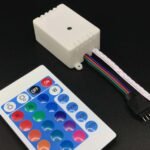 12V 5050 RGB LED Strip Controller box with 24 Key IR Remote Control