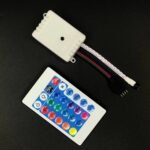 12V 5050 RGB LED Strip Controller box with 24 Key IR Remote Control