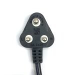 240V 6A 3 Pin Power Cable Cord, 1 meter approx. Black Colour