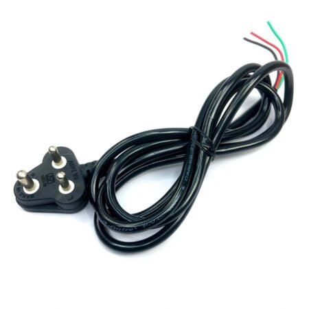 240V 6A 3 Pin Power Cable Cord, 1 meter approx. Black Colour