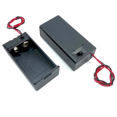 9volt Battery Holder Box with Tuck-in Cover ON/Off Switch With Wire