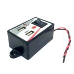 12V to 5V DC converter with 2 USB jacks for mobile charging