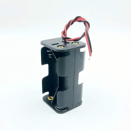 4xAA Cell Holder Open Plastic Case With Wire