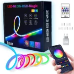 5M Smart RGB Neon LED Strip Lights, App & Remote Control, Music Sync