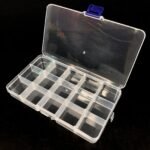 15 Grid Adjustable Partition Clear Plastic Box Component Organiser