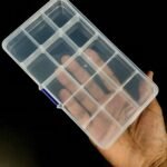 15 Grid Adjustable Partition Clear Plastic Box Component Organiser