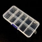 10 Grid Adjustable Partition Clear Plastic Box Component Organiser