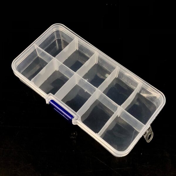 10 Grid Adjustable Partition Clear Plastic Box Component Organiser