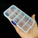 10 Grid Adjustable Partition Clear Plastic Box Component Organiser